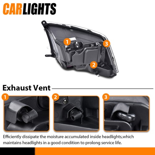 Halogen w/ LED DRL Headlight Smoke Lens Fit For 13-18 Dodge Ram 1500 2500 3500 - Picture 8 of 10