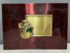 Things Remembered Swarovski Crystal Photo Album Red Snowflakes Snowman Unused