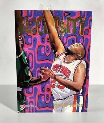 1995-96 Hoops Skybox Block Party Basketball Card #1 Oliver Miller