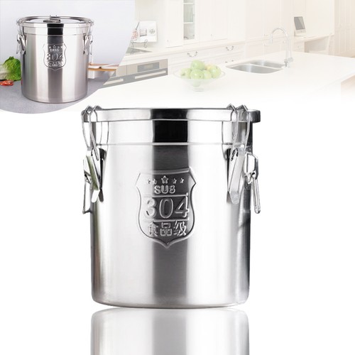 Airtight Rice Bucket 304 Stainless Steel Canister Food Storage Containers 6 L - Picture 6 of 15