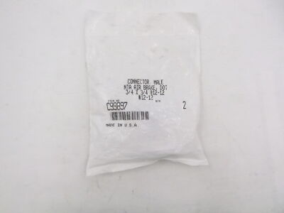 2pk Parker C99897 Compression Tube Connector 3/4'' Thread Compression x MNPT
