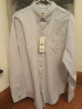 Men's Size L/G Dockers Classic Fit Dress Shirt flex collar stretch No wrinkles
