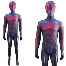PS4 2099 Spiderman Jumpsuit Cosplay 3D Suit Costume Zentai Halloween Props Party
