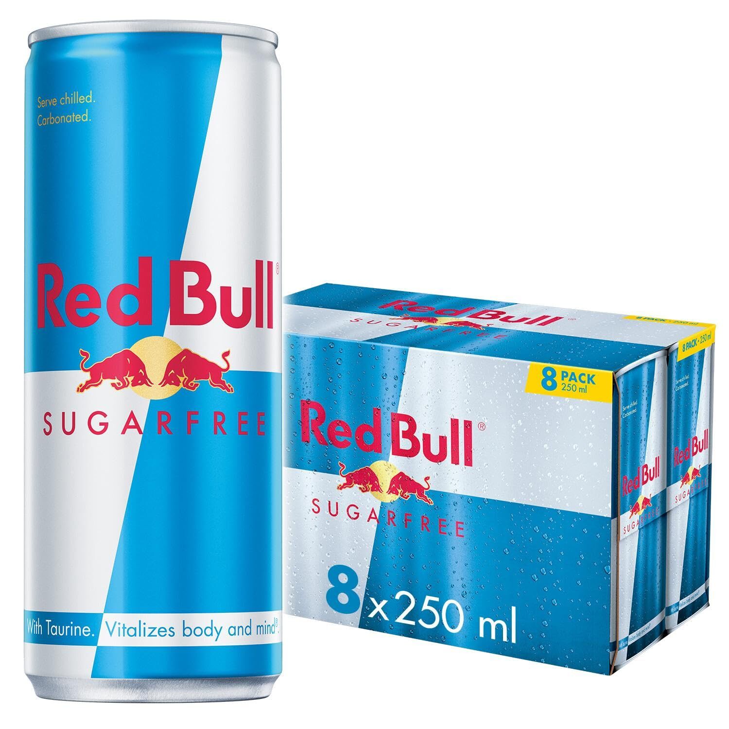 Red Bull Energy Drink Sugar Free 250 ml x8 - Image 2