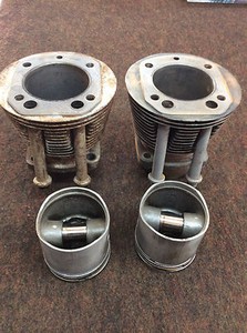 Isetta 600 Cylinder Jugs , 74mm Std Bore OE Used Vintage Parts , 1957
