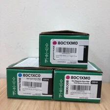 GENUINE LEXMARK 80C1XC0 80C1XM0 Extra High Yield Toner Cartridges LOT 3
