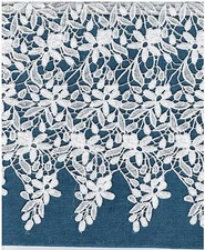 Floral Venice Lace Bridal Trim Rayon 14" Border Guipure Quilts by Yard #2440