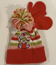 Dr Seuss The Grinch Christmas Toddler Beanie  Mitten 2Pc Set Red Green NWT NEW