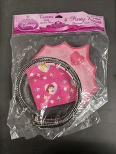 Disney Princess Pink Tiara Party Favors w/ Sticker Sheet - 4 Ct