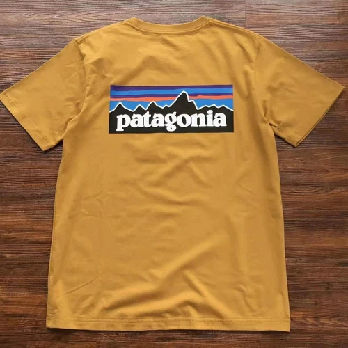 Hombre Algodón LOGO Cuello Redondo Manga Corta Camiseta Montaña Estampado Base Camiseta - Imagen 18 de 42