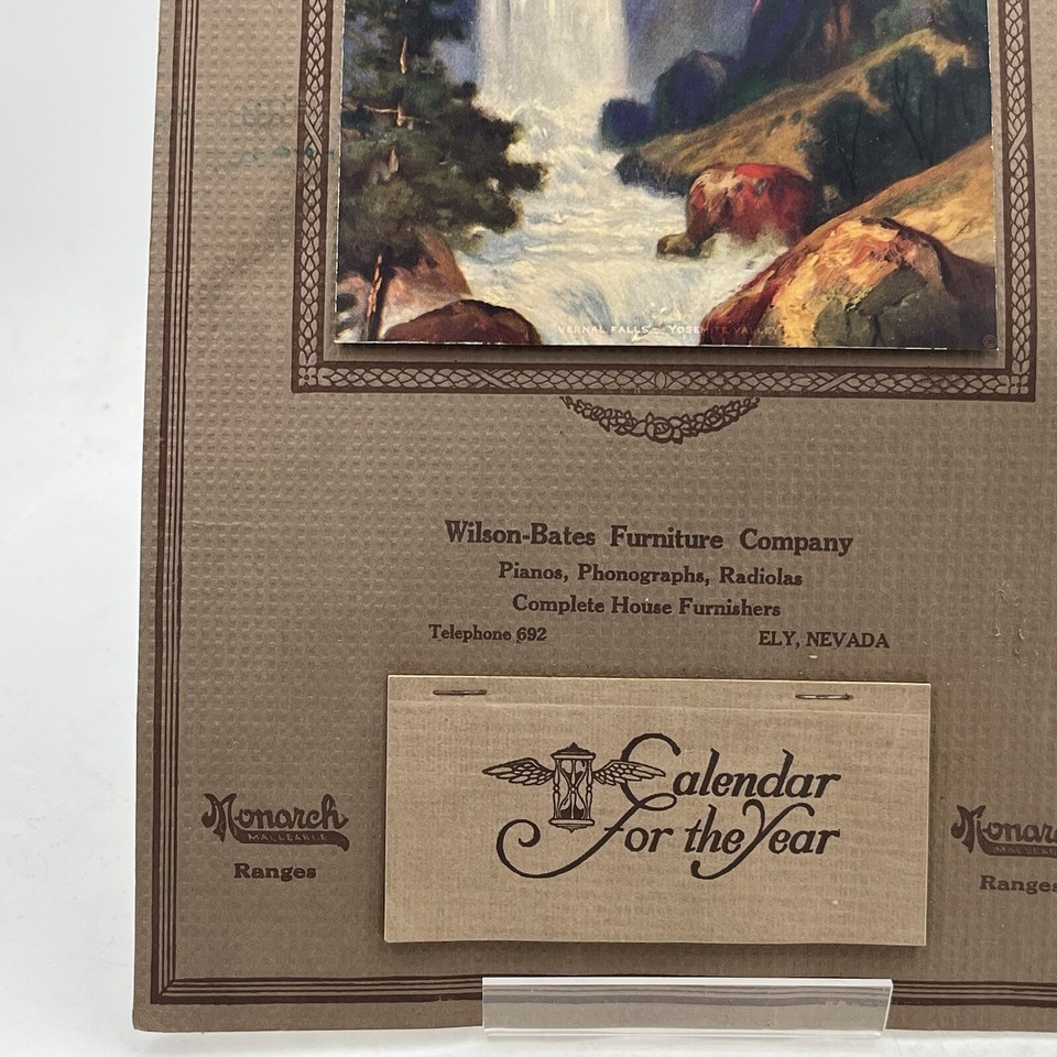 Vtg 1926 Bates Furniture Company Ely Nevada Monarch Ranges Advertising