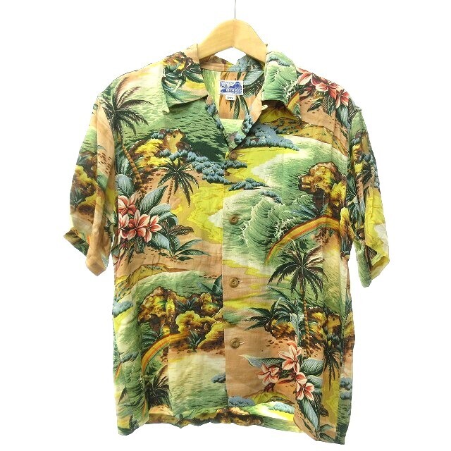 Sun Surf Hawaiian BEAMS Aloha Shirt Kaminarimon Rayon Men Sun Surf Hawaiian BEAMS Aloha Shirt Kaminarimon Rayon Men