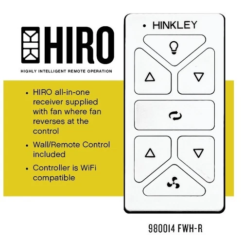 HINKLEY NEO 52" 905452FMW-LDD LED Smart Fan in Matte White with Brass accents - Picture 2 of 2