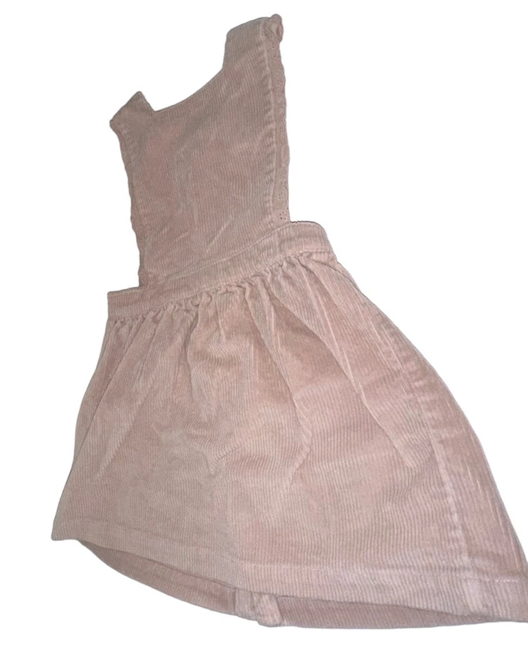 Vestido tipo jersey de pana Sergent Major para niñas talla 5 flores bordadas tostadas Foto 2 de 4