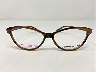 Betsey Johnson SASSY BROWN 53-16-140 Plastic Full Rim Eyeglasses Frame ZX28