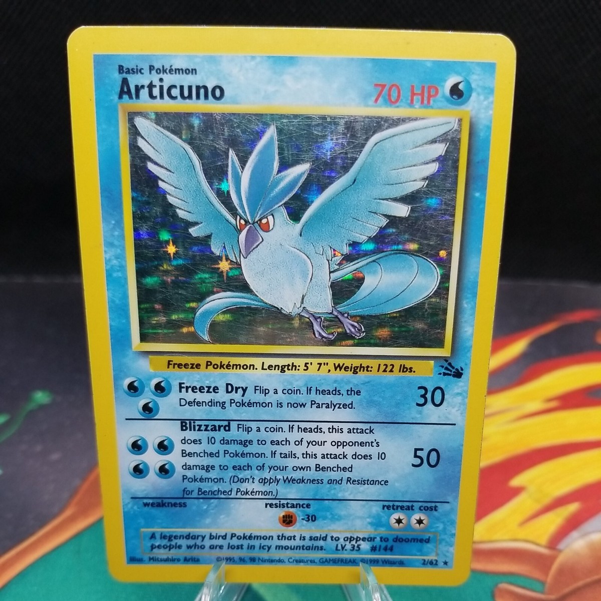 Articuno 2/62 Lightly Played Holo Rare Fossil 1999 Pokemon Articuno 2/62 Lightly Played Holo Rare Fossil 1999 Pokemon