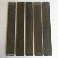 5 Pcs, Gaboon Ebony 21x 2-1/8x 3/8 Guitar Fingerboard Blanks– Free US Shipping