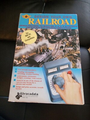 Vintage Design Your Own Railroad IBM PC & kompatible BOX Set..Cooles BILDERBUCH!
