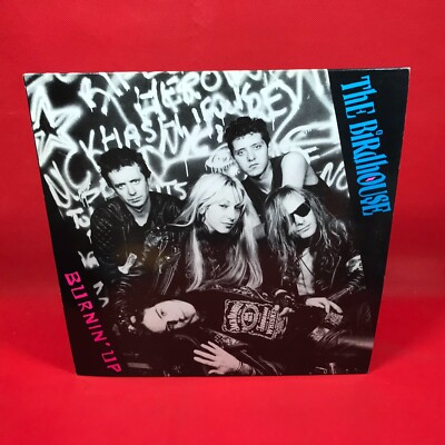 THE BIRDHOUSE  Burnin' Up  1988 UK vinyl LP + INSERT Solution SOL-12 record