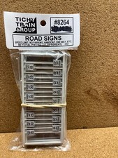 Tichy Train HO Scale 8264 ROAD SIGNS 21 Different Signs Speed No Park 80 Pieces