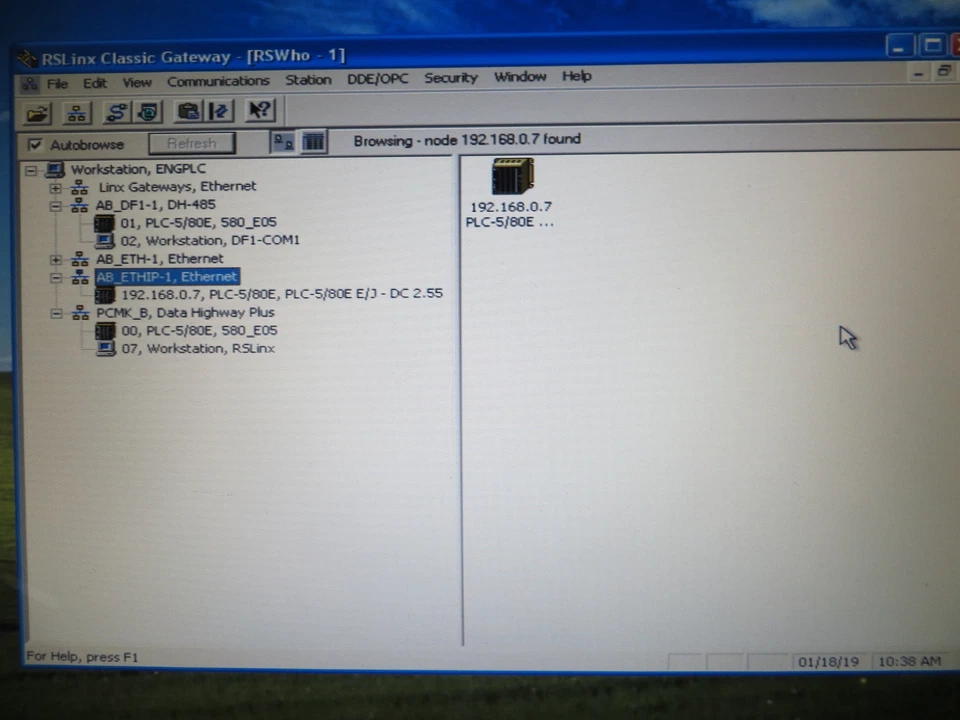 Allen Bradley PLC-5/80E 1785-L80E/E EtherNet/IP, Muito Bom Usado Testado 2004/12 - Imagem 3 de 4