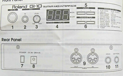 Roland GI-10 GK-Midi Guitar Midi Interface Module Original Owner's