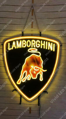 Lamborghini Sports Car 24''x20'' Vivid LED Neon Sign Light Lamp With Dimmer