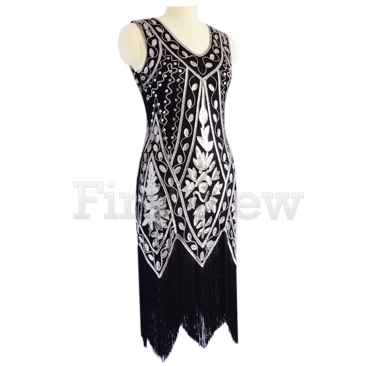 Vintage 1920s Flapper Dress Great Gatsby Party 20s Costume Sequin Fringe  Dresses | eBay