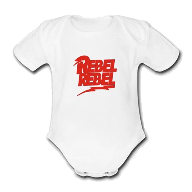 PSYCHOBABY DAVID BOWIE Strampler Baby Weste Grow Body REBEL REBEL MUSIC