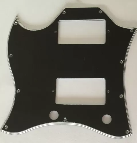 For Gibson SG Standard Full Face Lefthanded Guitar Pickguard,5 Ply Black
