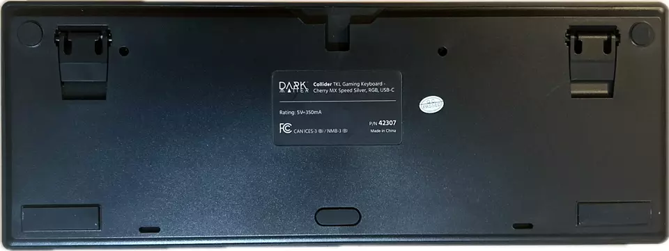 Monoprice Dark Matter Collider TKL RGB Backlit Keyboard - Cherry MX Speed Silver - Image 3 of 3