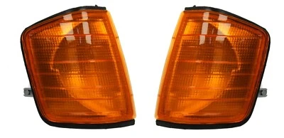 CLIGNOTANT AVANT DROIT + GAUCHE ORANGE MERCEDES 190 W201 (10.1982-08.1993) - Photo 1/4