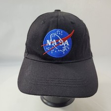 NASA Unisex Adult Baseball Cap Hat Hook  Loop Black