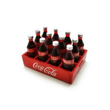 12 Pcs 1:12 Dollhouse Miniatures Coke Bottles Food Soda Beverage Drink Bottles
