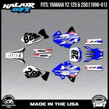 Graphics Kit for Yamaha YZ250 YZ125 (1996-2001) YZ 250 YZ 125 Factory- Blue