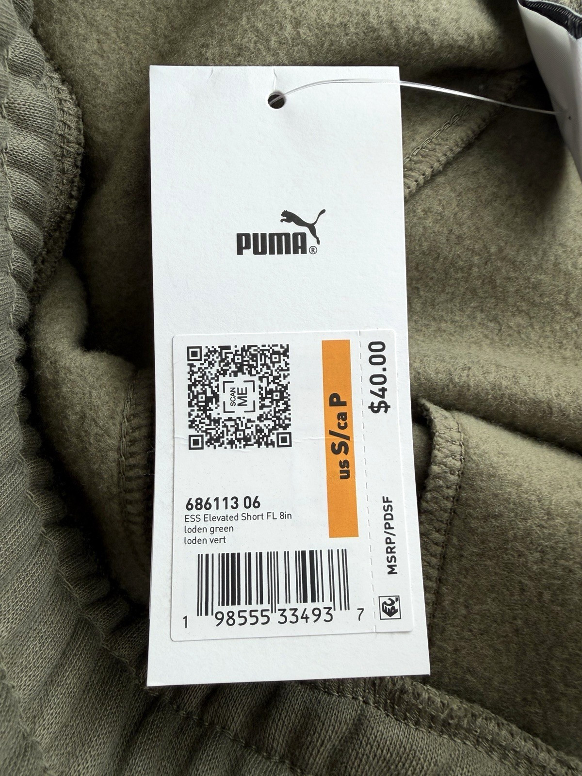 PUMA  Men's Ess. Elevated Fleece Shorts 8" in Loden Green  Size S  NWT   $40.00 thumbnail 5