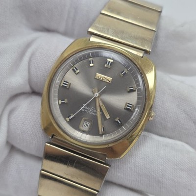 Vintage 70s Vulcain Sea-Eagle Exactomatic Automatic Mens Watch Date Swiss Rare