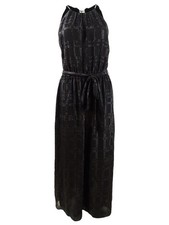 Michael Michael Kors Women's Shine Plaid Maxi Dress (M, Black)
