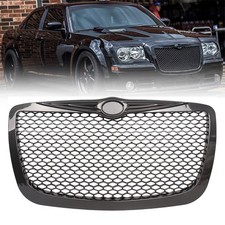 Front Grille Fit For 2005-2010 Chrysler 300300c Srt Style Carbon Fiber Look