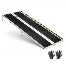 VEVOR Portable Folding Aluminum Ramp 7ft Non-Slip for Accessibility 800lbs Load