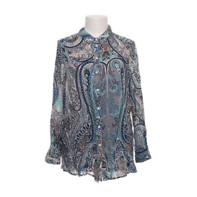 Ba&sh, Hemd, Größe: XS, Blau/Mehrfarbig, Viskose, Paisley, Damen #7tK