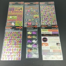 Recollections Halloween Stickers Scrapbook Lot Crafting Unused Sticker Sheets