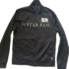 G-STAR BRISTOL VEST SWEATER BLACK TRACKJACKET ZIPPED SIZE LARGE