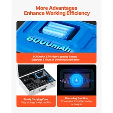 Pipe Water Leak Detection Device Medium Sensor 1Hz-10000Hz 7" LCD Screen