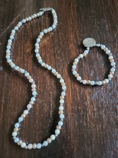 Vintage Faux Pearl Multicolor Necklace and bracelet Set