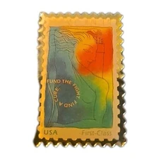 First Class Stamp Replica Breast Cancer Awareness Lapel Tack Pin