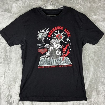 Paradise Lost Mens Graphic T-Shirt Black Cherub 8-Ball Streetwear Size L