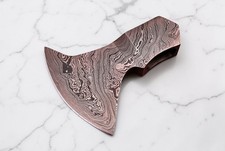 CUSTOM MADE HAND FORGED DAMASCUS STEEL AXE HEAD HATCHET / TOMAHAWK 931