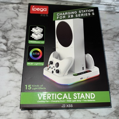 Xbox Series S Cooling Fan Base Station W Charging Stand Ipega Light Strip