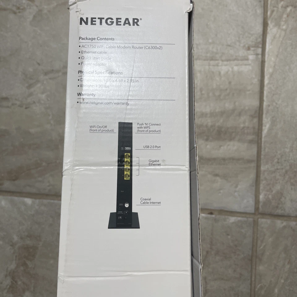 NETGEAR AC1750 WiFi Cable Modem Router Built-In DOCSIS 3.0-Model C6300 - Image 3 of 4
